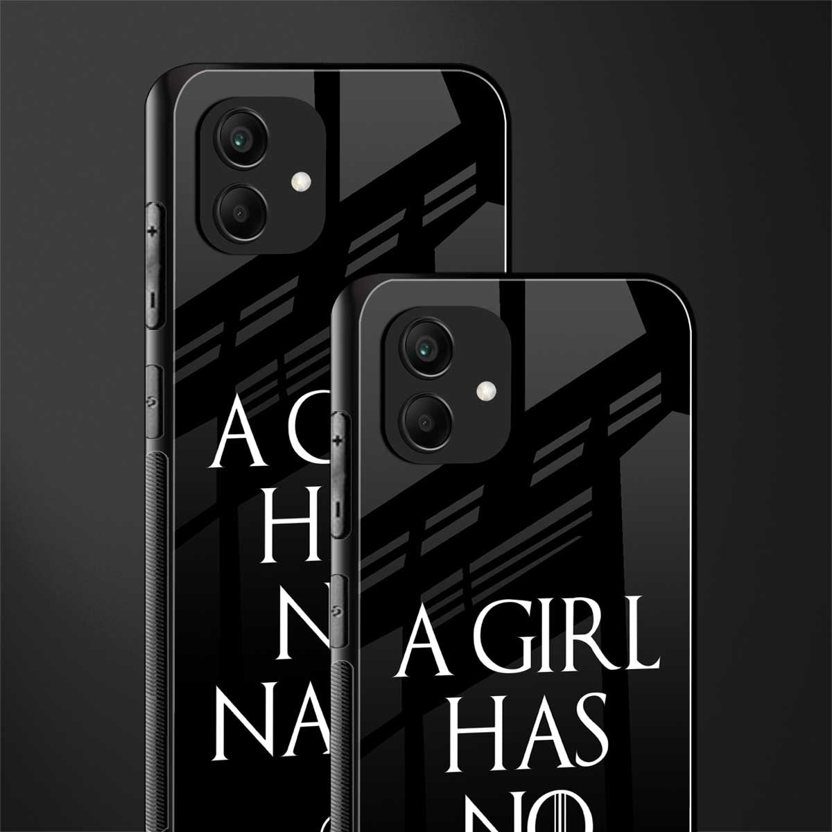 arya stark back phone cover | glass case for samsung galaxy a04