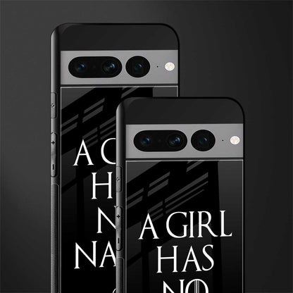 arya stark back phone cover | glass case for google pixel 7 pro