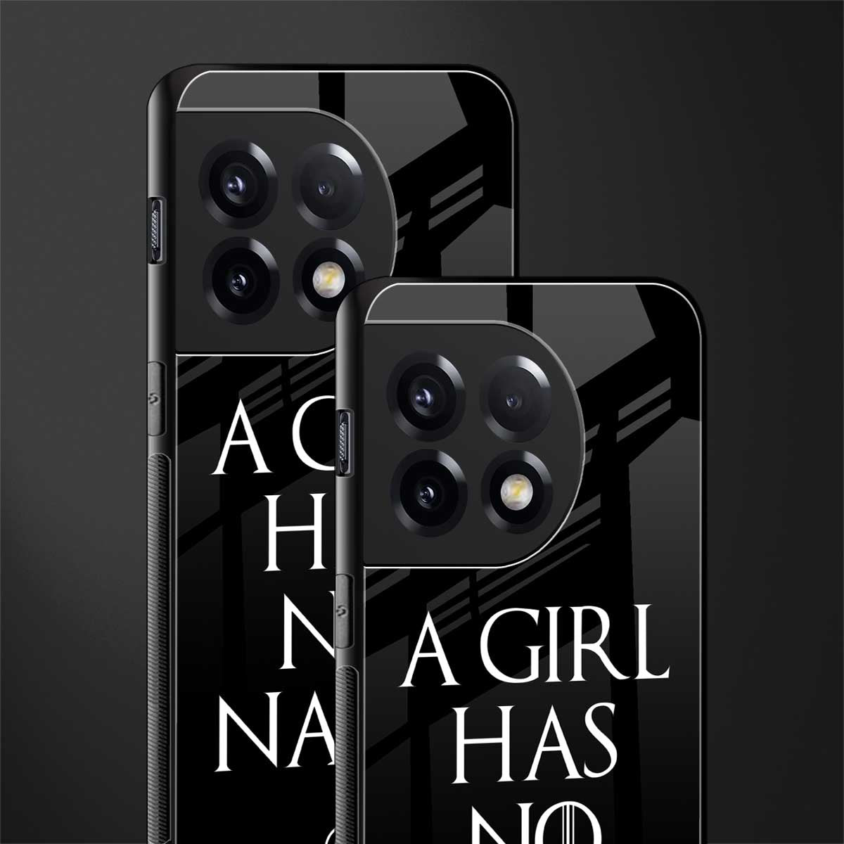 arya stark back phone cover | glass case for oneplus 11r