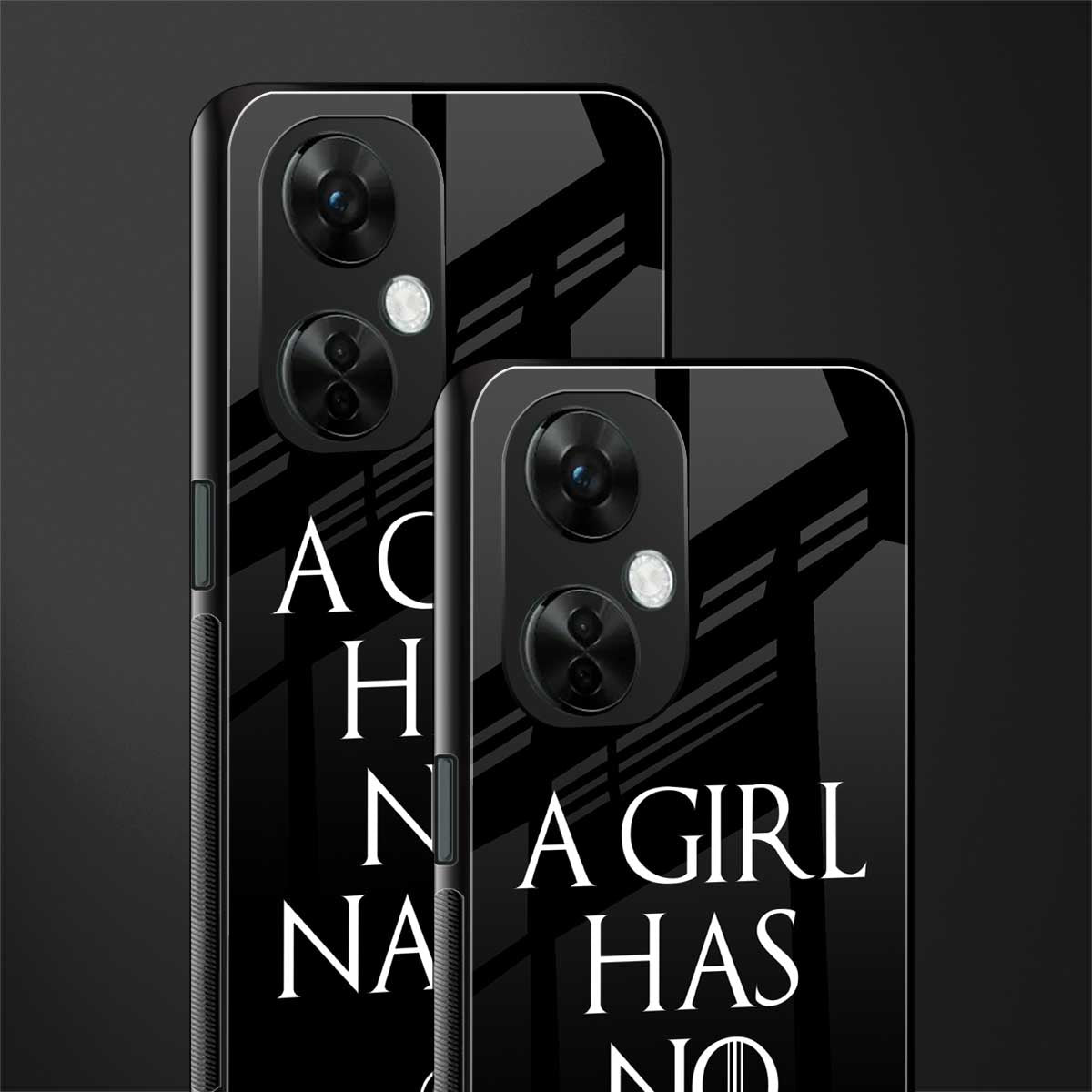 arya stark back phone cover | glass case for oneplus nord ce 3 lite