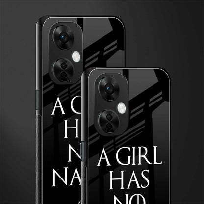 arya stark back phone cover | glass case for oneplus nord ce 3 lite