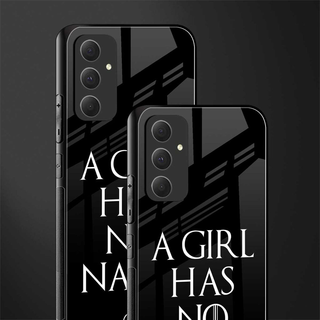 arya stark back phone cover | glass case for samsung galaxy a54 5g