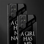 arya stark back phone cover | glass case for samsung galaxy a54 5g