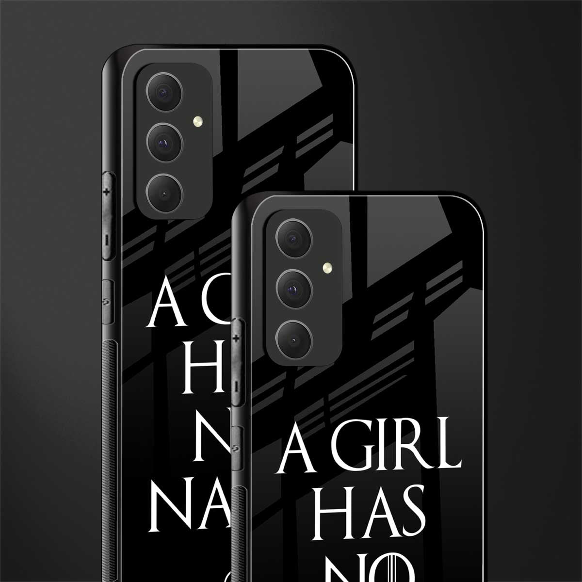 arya stark back phone cover | glass case for samsung galaxy a54 5g