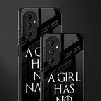 arya stark back phone cover | glass case for samsung galaxy a14 5g