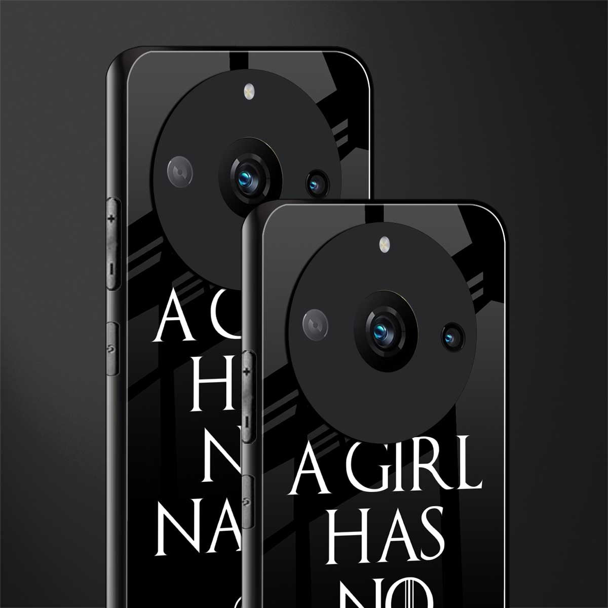 arya stark back phone cover | glass case for realme 11 pro 5g