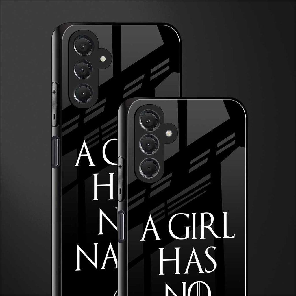 arya stark back phone cover | glass case for samsun galaxy a24 4g