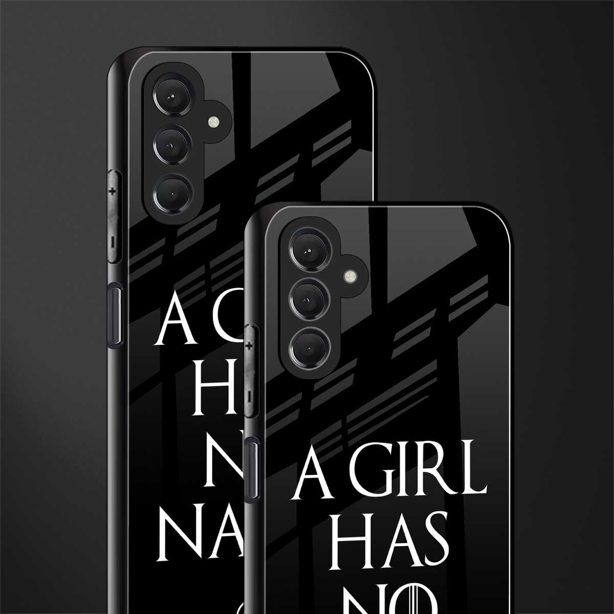 arya stark back phone cover | glass case for samsun galaxy a24 4g