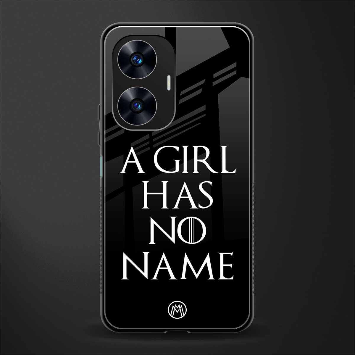 arya stark back phone cover | glass case for realme c55