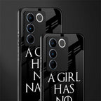 arya stark back phone cover | glass case for vivo v27 pro 5g