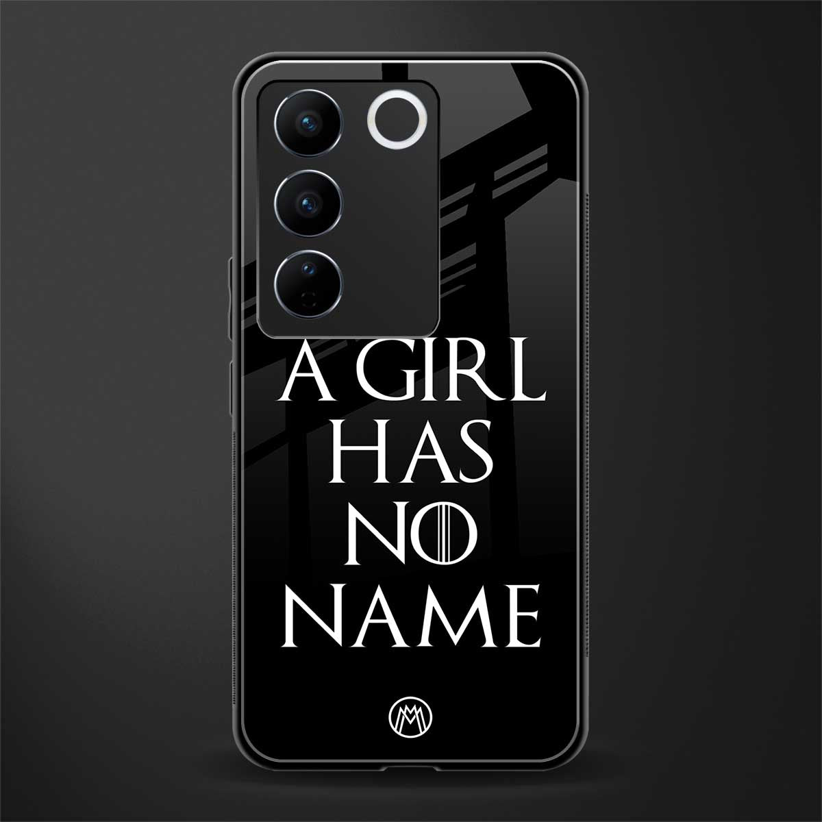 arya stark back phone cover | glass case for vivo v27 pro 5g