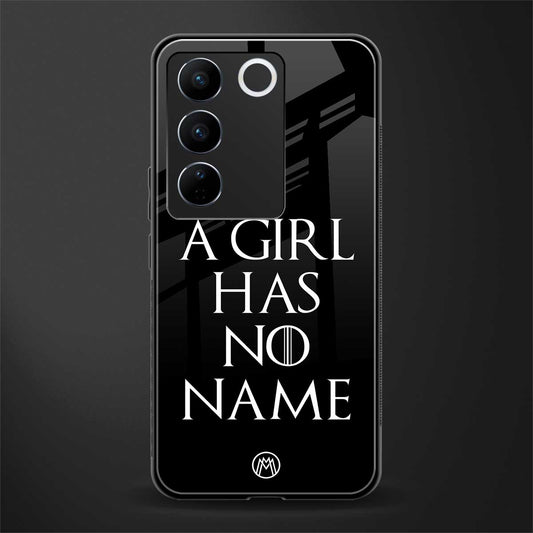 arya stark back phone cover | glass case for vivo v27 pro 5g