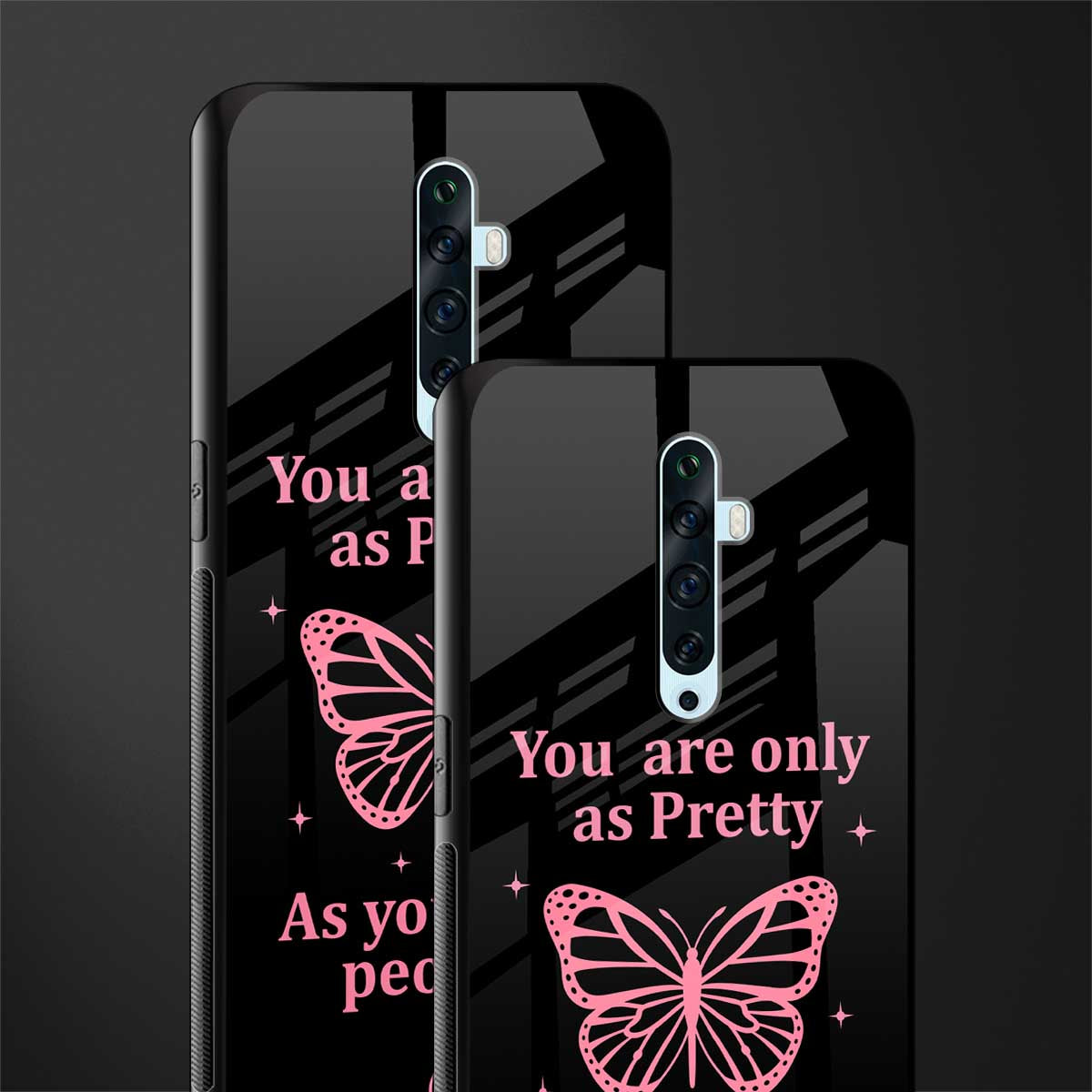 as pretty as you treat people glass case for oppo reno 2f image-2
