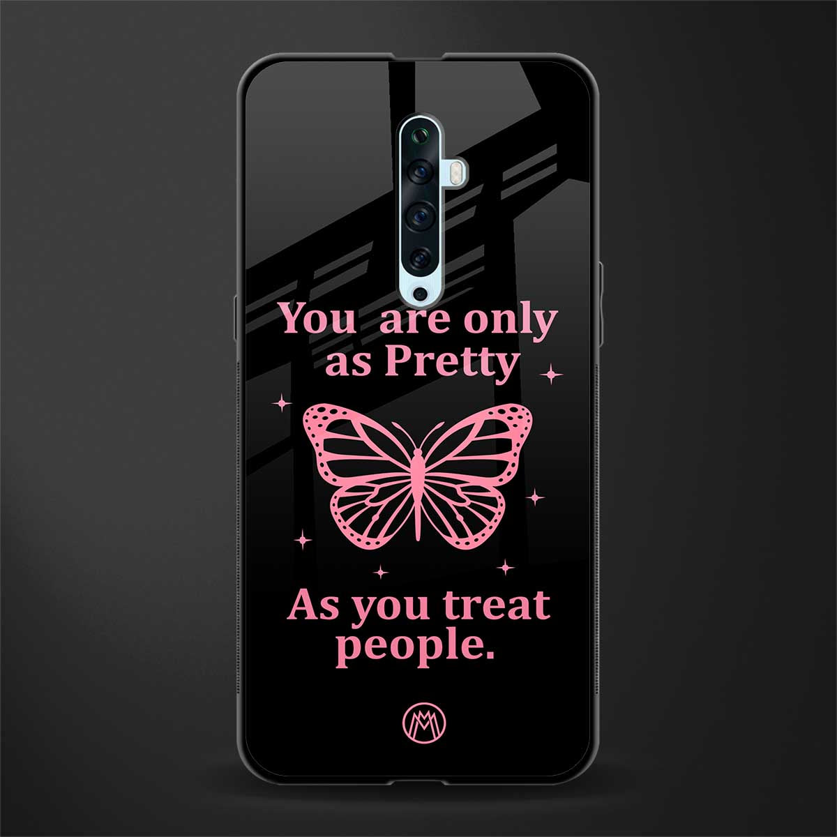 as pretty as you treat people glass case for oppo reno 2f image