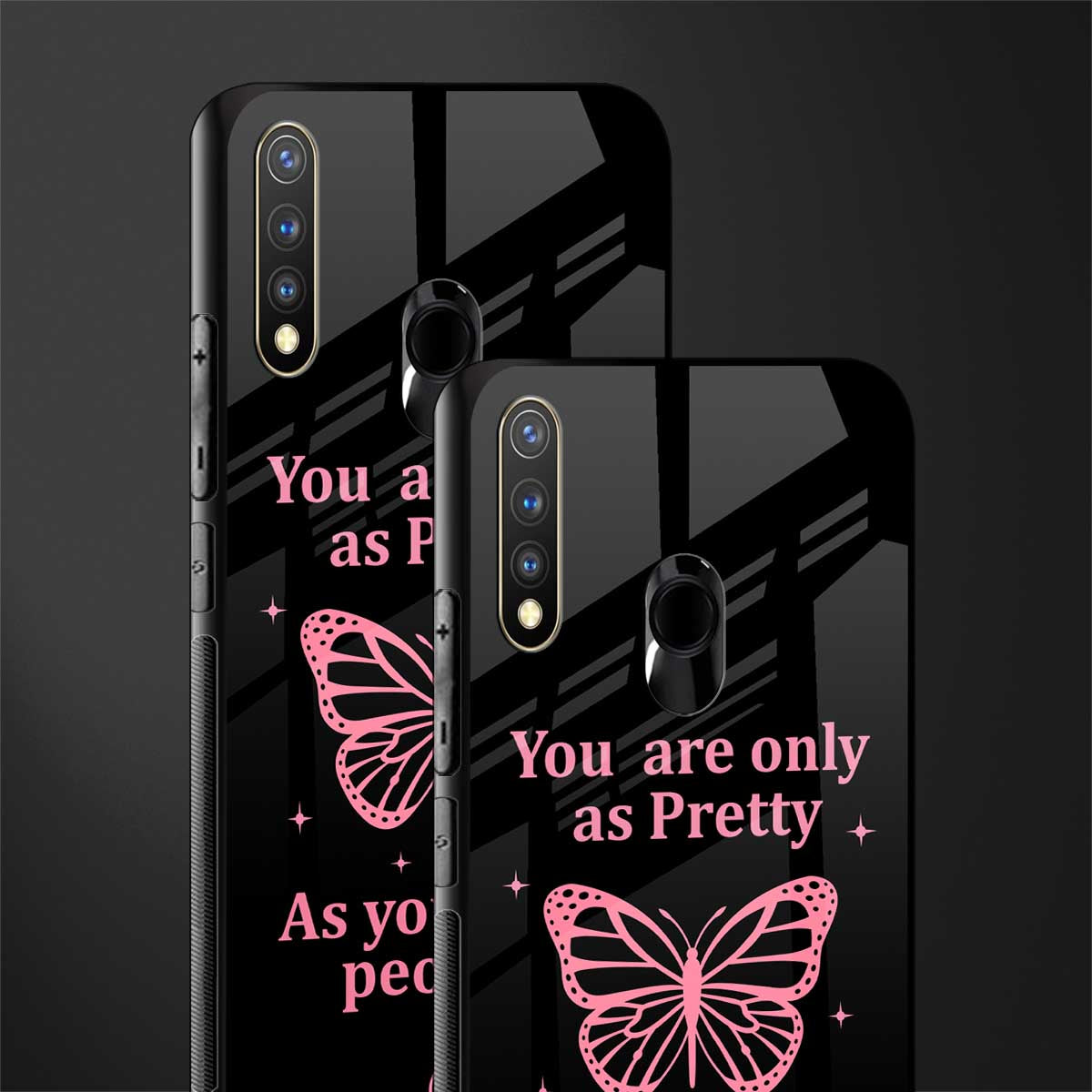 as pretty as you treat people glass case for vivo y19 image-2