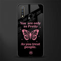 as pretty as you treat people glass case for vivo y19 image