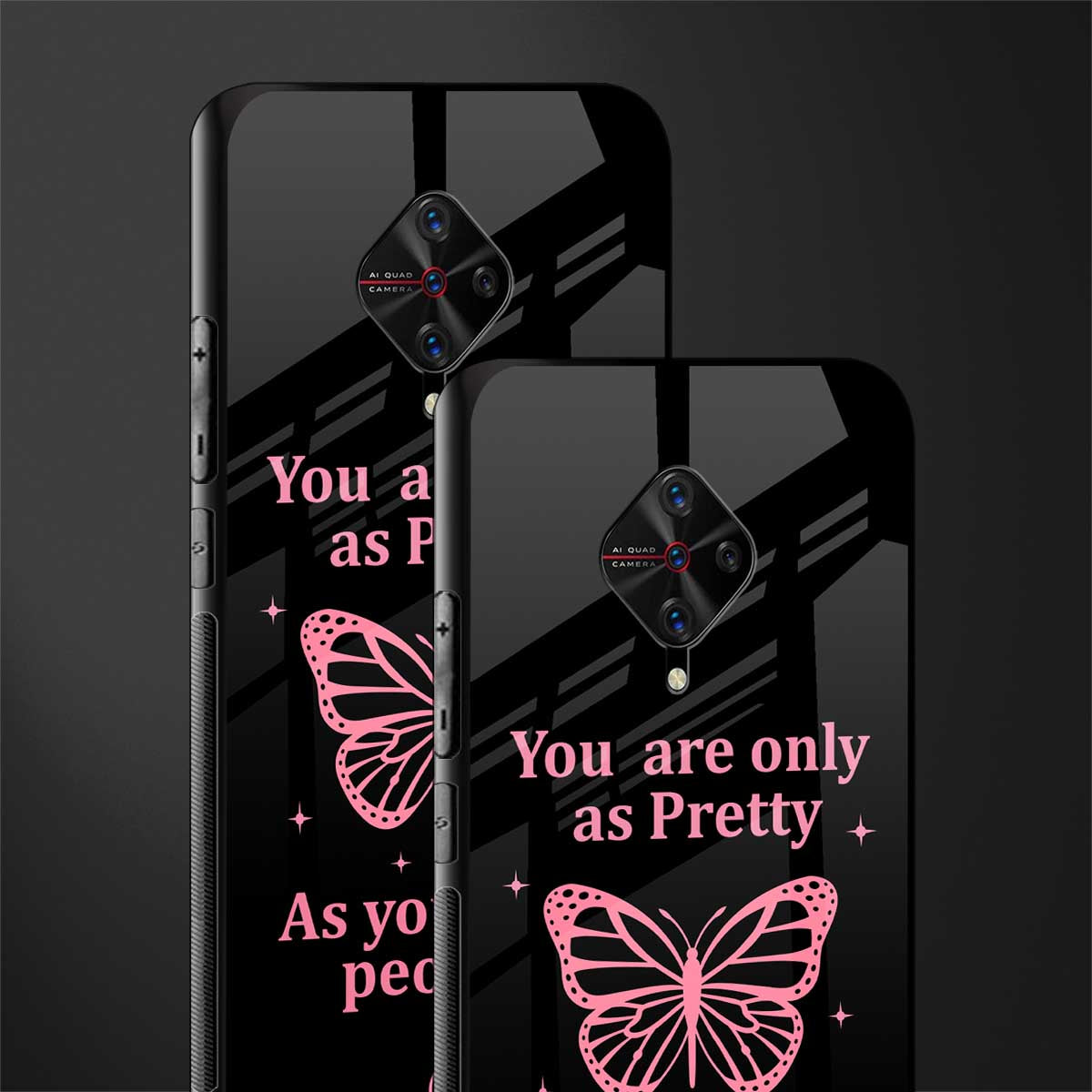 as pretty as you treat people glass case for vivo s1 pro image-2