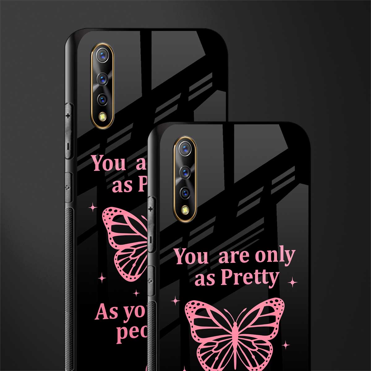 as pretty as you treat people glass case for vivo s1 image-2