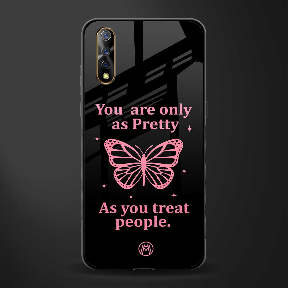 as pretty as you treat people glass case for vivo z1x image