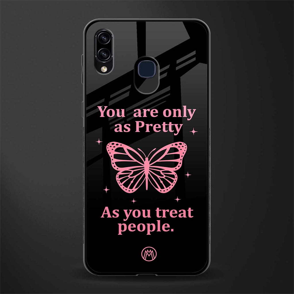 as pretty as you treat people glass case for samsung galaxy m10s image