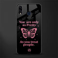 as pretty as you treat people glass case for samsung galaxy m10s image