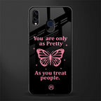as pretty as you treat people glass case for samsung galaxy m10s image