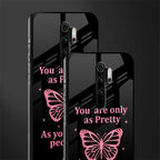 as pretty as you treat people glass case for redmi note 8 pro image-2
