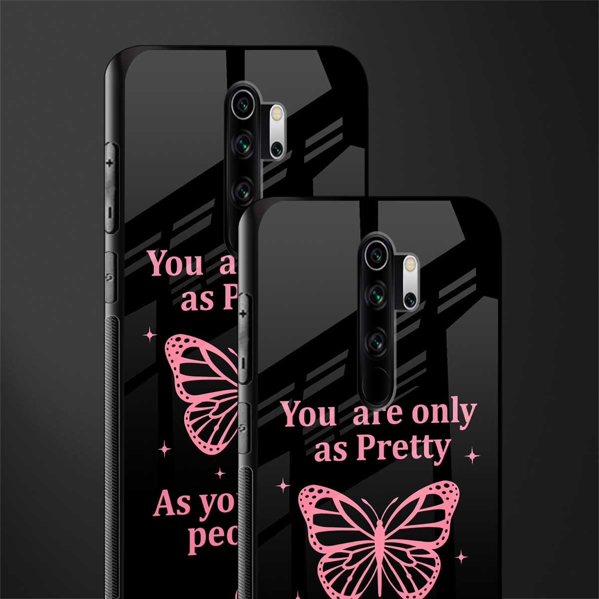 as pretty as you treat people glass case for redmi note 8 pro image-2