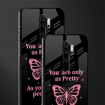 as pretty as you treat people glass case for redmi note 8 pro image-2