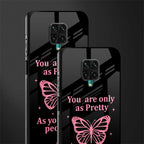 as pretty as you treat people glass case for redmi note 9 pro image-2