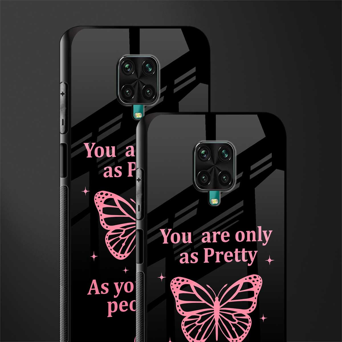 as pretty as you treat people glass case for redmi note 9 pro image-2