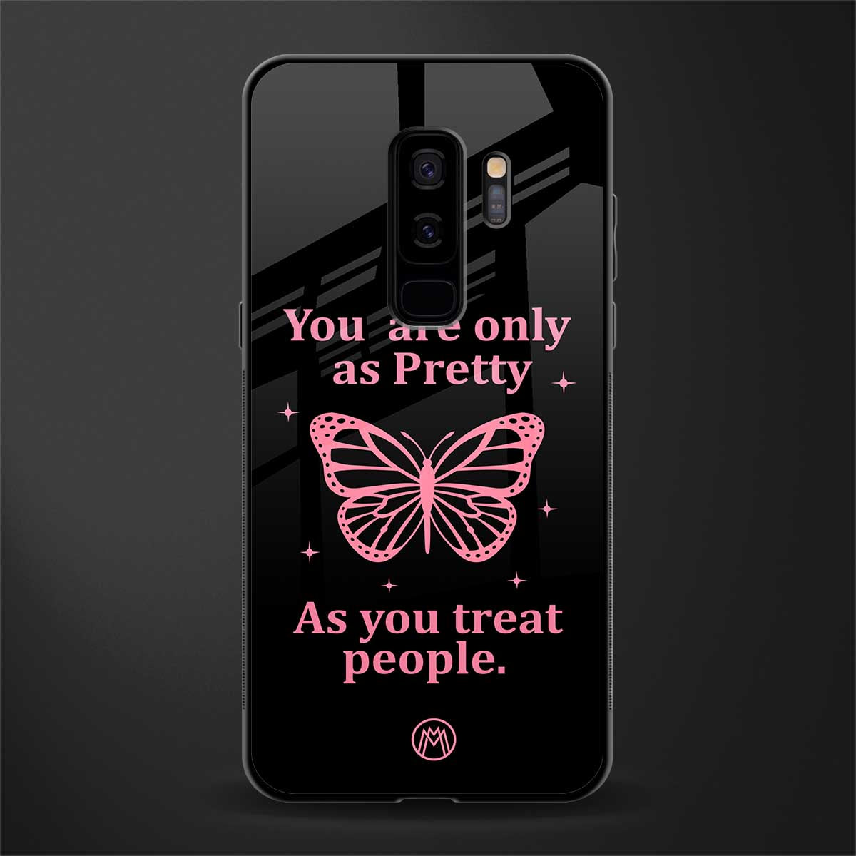 as pretty as you treat people glass case for samsung galaxy s9 plus image