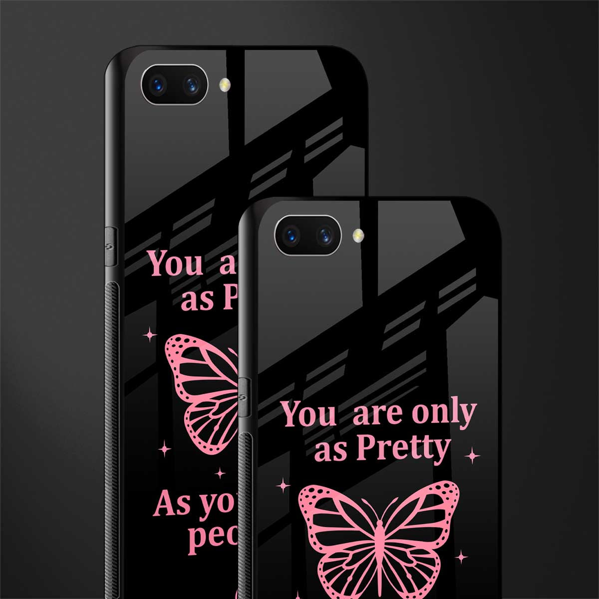 as pretty as you treat people glass case for realme c1 image-2