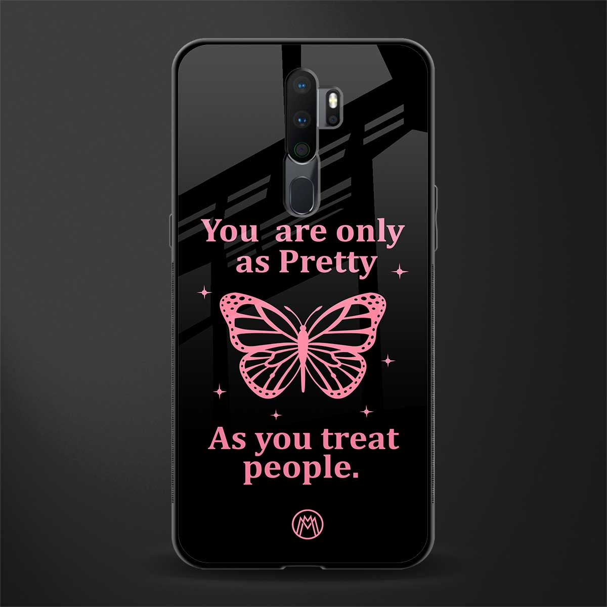 as pretty as you treat people glass case for oppo a9 2020 image