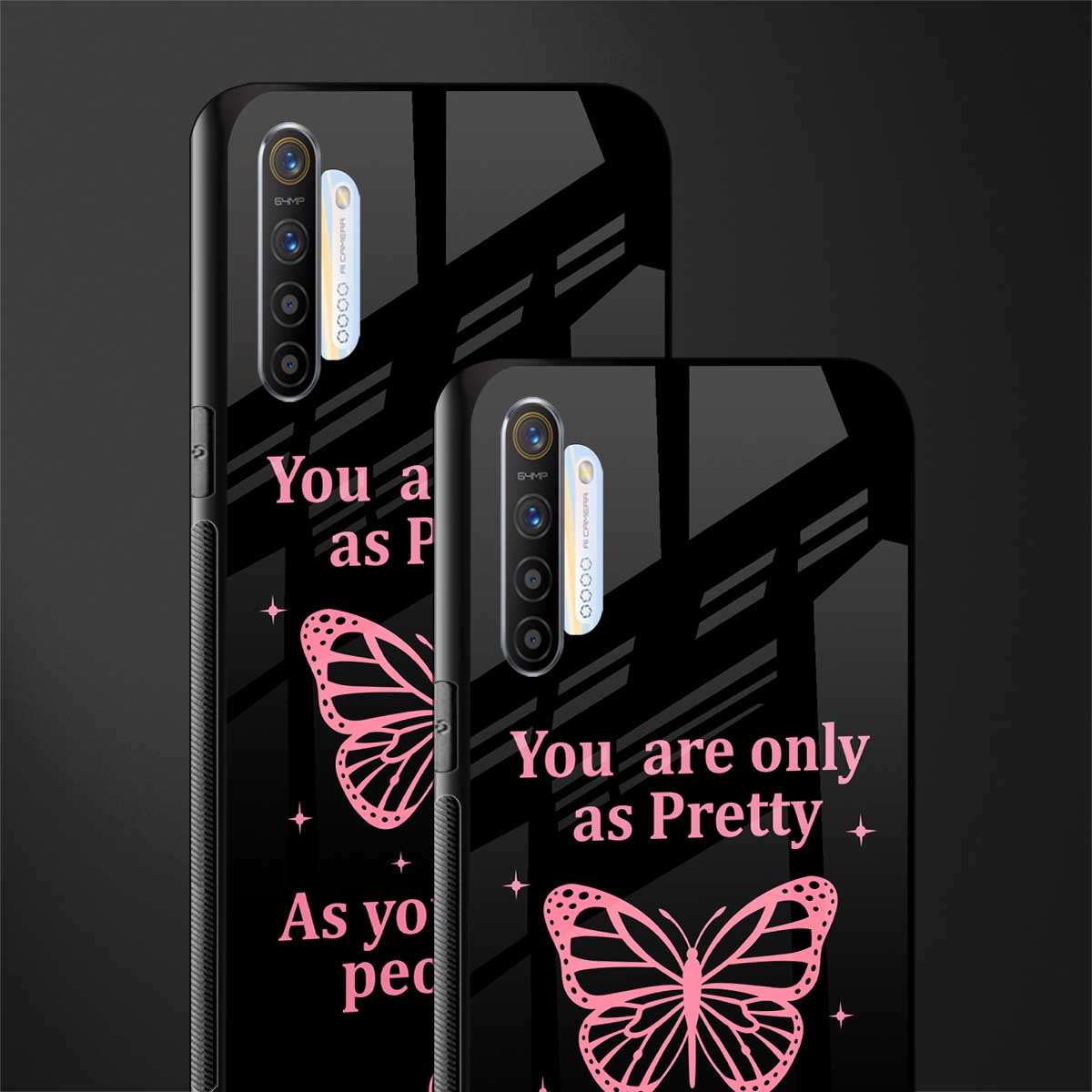 as pretty as you treat people glass case for realme xt image-2