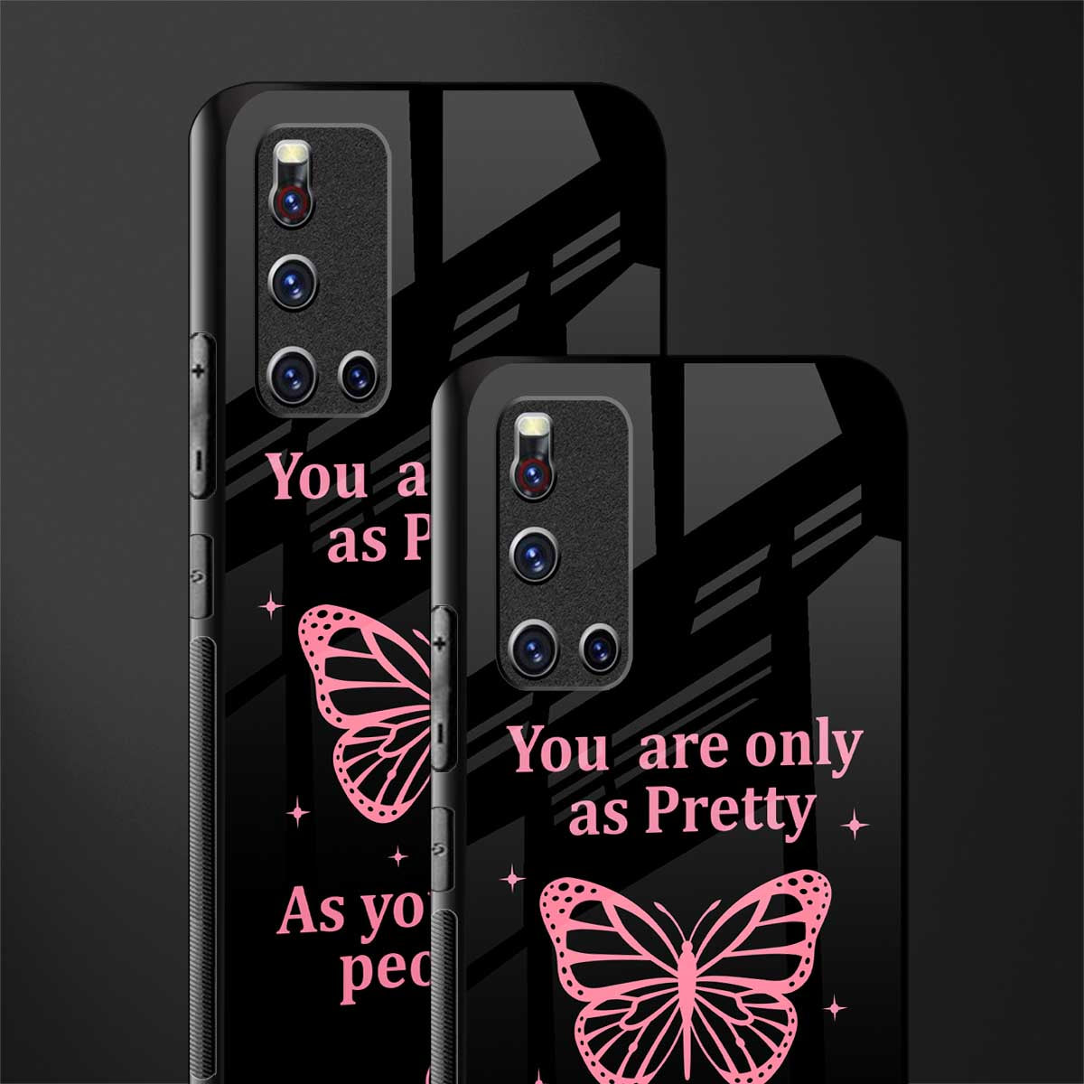 as pretty as you treat people glass case for vivo v19 image-2