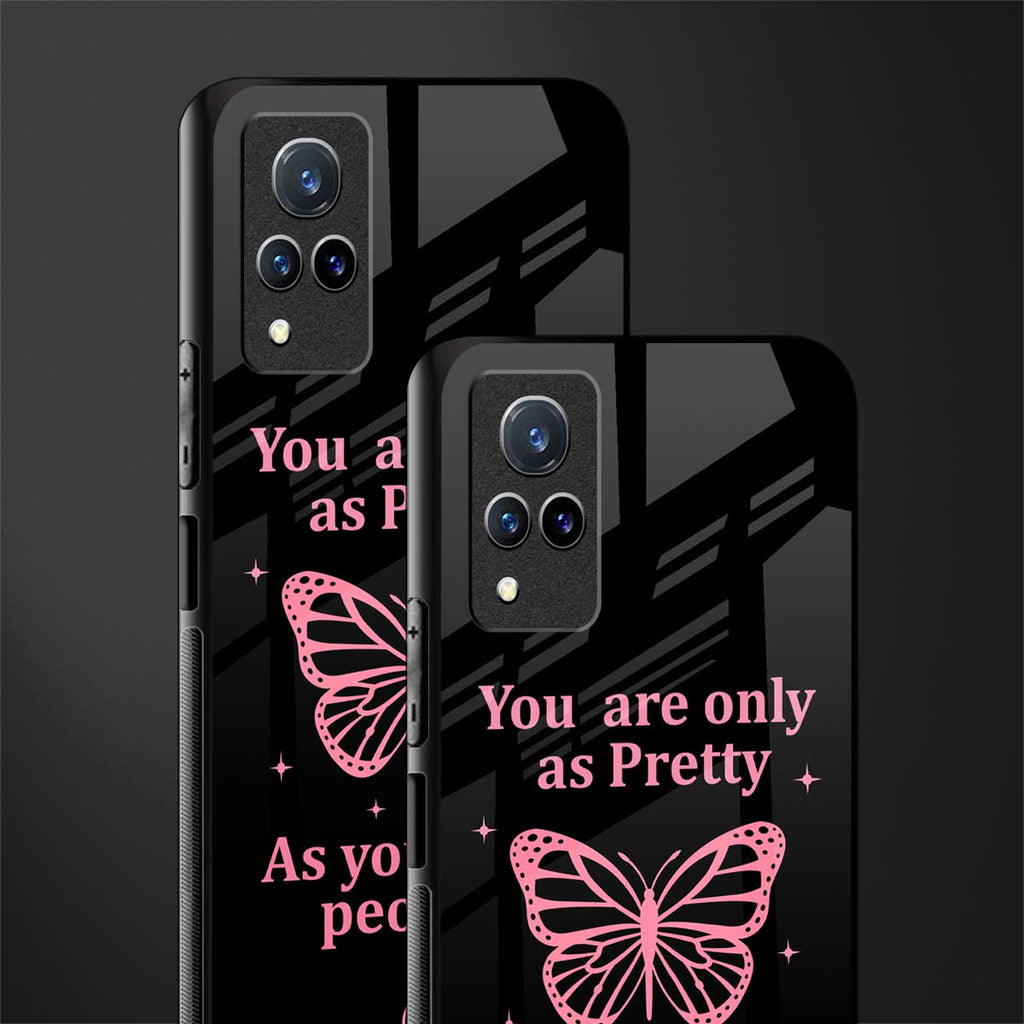 as pretty as you treat people glass case for vivo v21 5g image-2