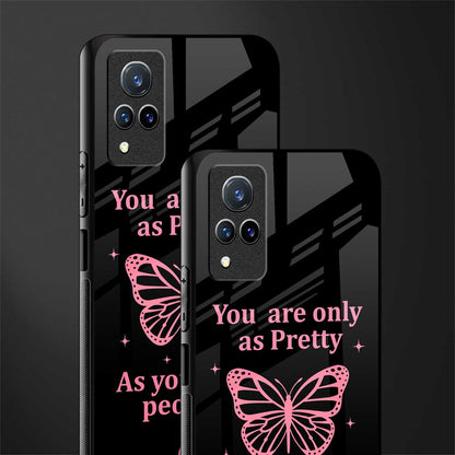 as pretty as you treat people glass case for vivo v21 5g image-2