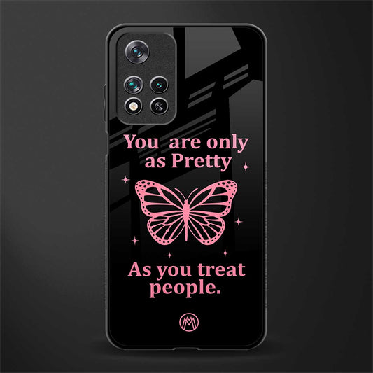 as pretty as you treat people glass case for poco m4 pro 5g image