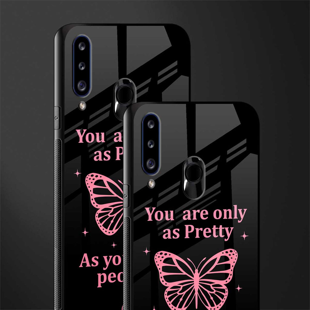as pretty as you treat people glass case for samsung galaxy a20s image-2