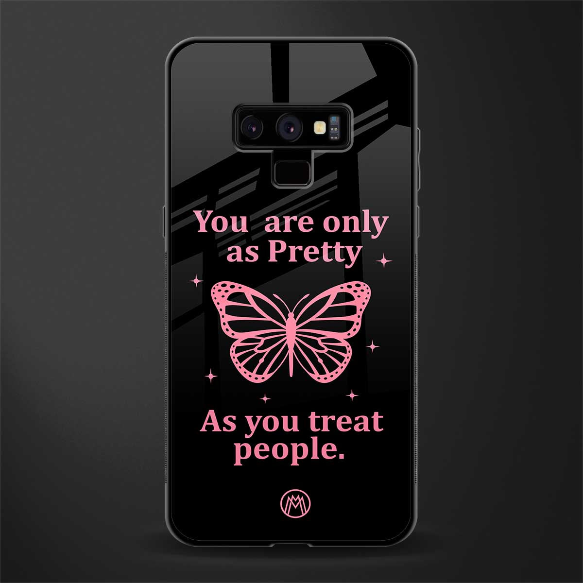 as pretty as you treat people glass case for samsung galaxy note 9 image