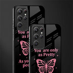 as pretty as you treat people glass case for samsung galaxy s22 ultra 5g image-2