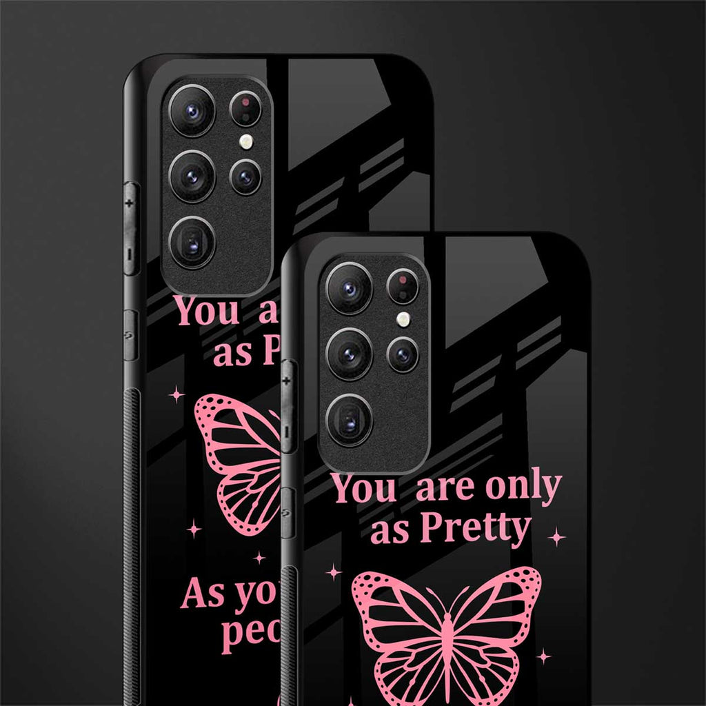 as pretty as you treat people glass case for samsung galaxy s21 ultra image-2