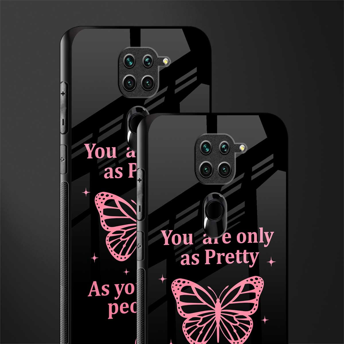 as pretty as you treat people glass case for redmi note 9 image-2