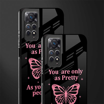 as pretty as you treat people glass case for redmi note 11s image-2