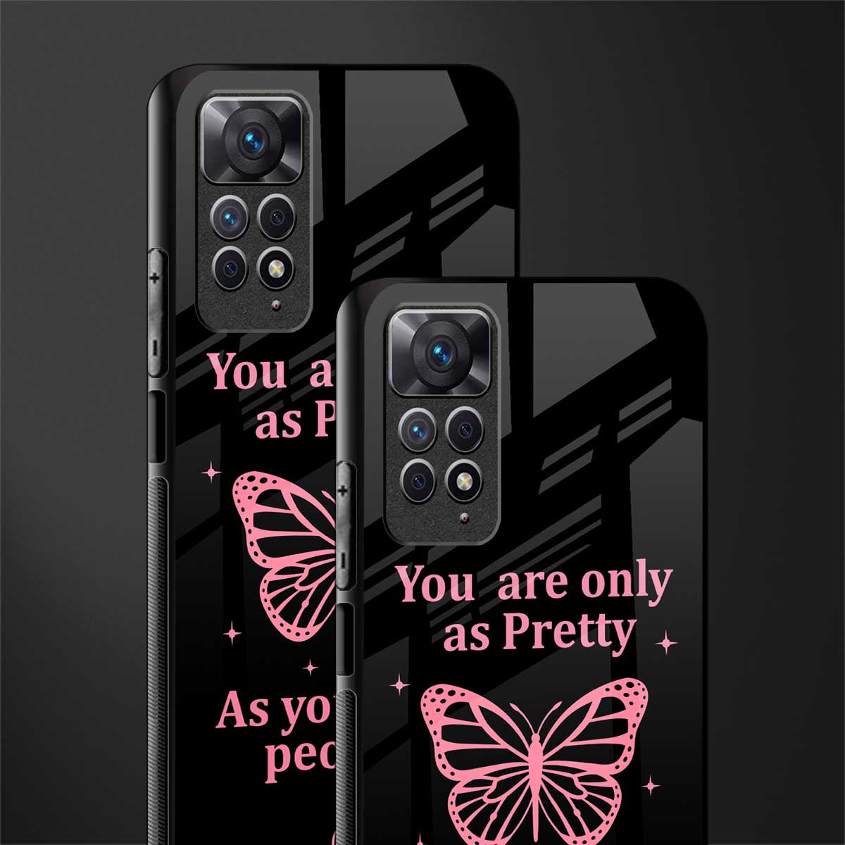 as pretty as you treat people glass case for redmi note 11 image-2