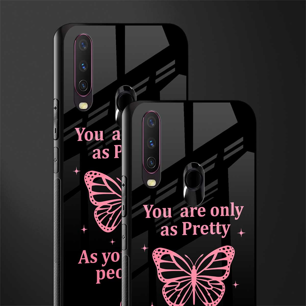 as pretty as you treat people glass case for vivo y17 image-2