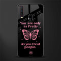 as pretty as you treat people glass case for vivo y17 image