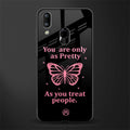 as pretty as you treat people glass case for vivo y95 image
