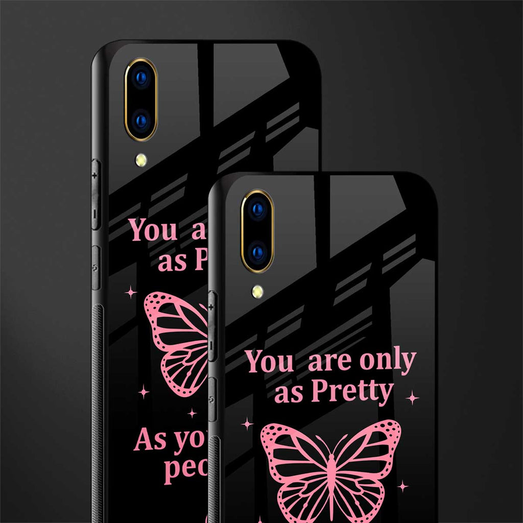 as pretty as you treat people glass case for vivo v11 pro image-2